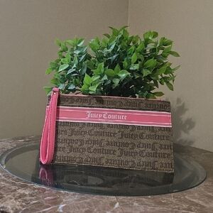 Juicy Couture Tan and Pink Clutch